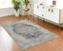 4' X 6' Beige and Gray Medallion Area Rug